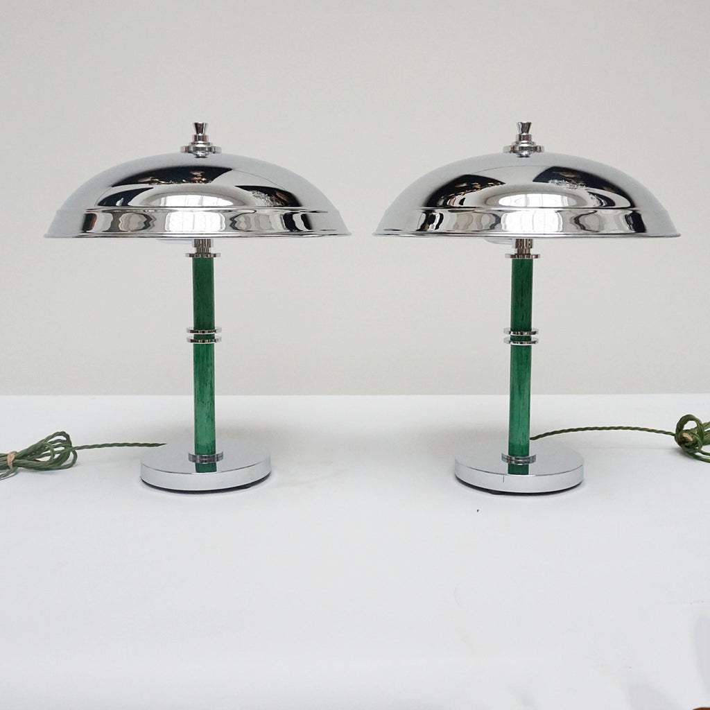 Art Deco Style Dome Lamps-Bakelite-chrome-Jeroen Markies Art Deco
