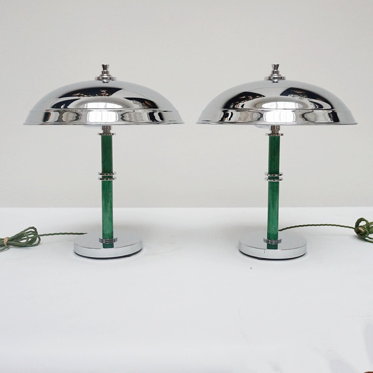 Art Deco Style Dome Lamps-Bakelite-chrome-Jeroen Markies Art Deco