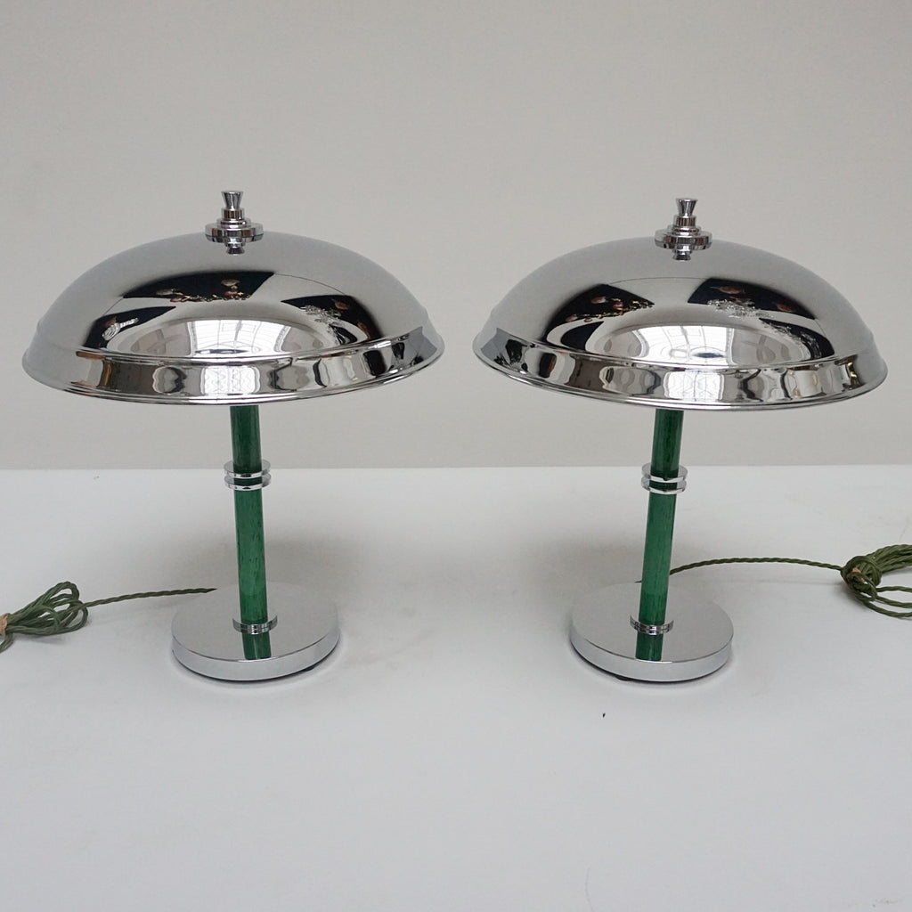 Art Deco Style Dome Lamps-Bakelite-chrome-Jeroen Markies Art Deco