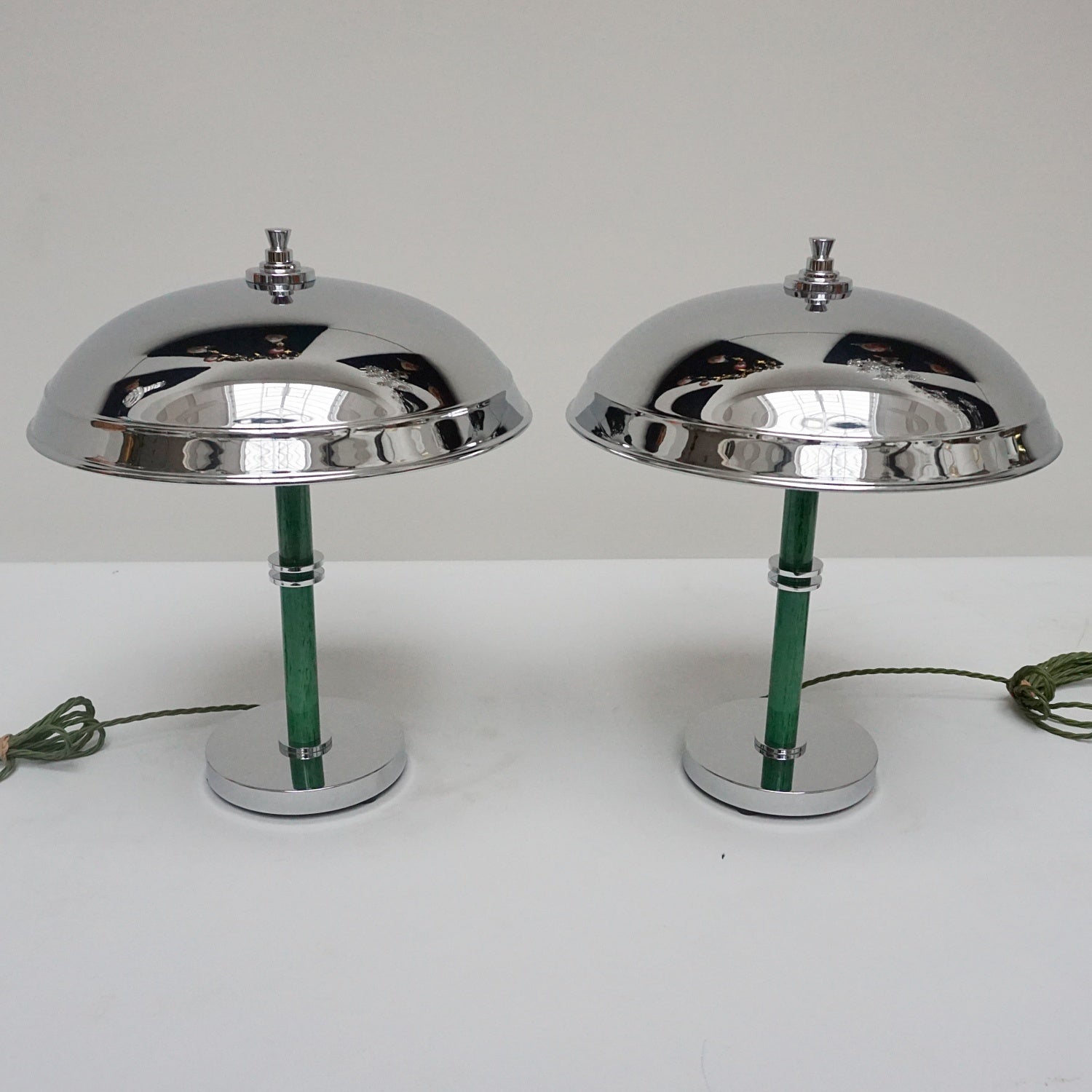 Art Deco Style Dome Lamps-Bakelite-chrome-Jeroen Markies Art Deco