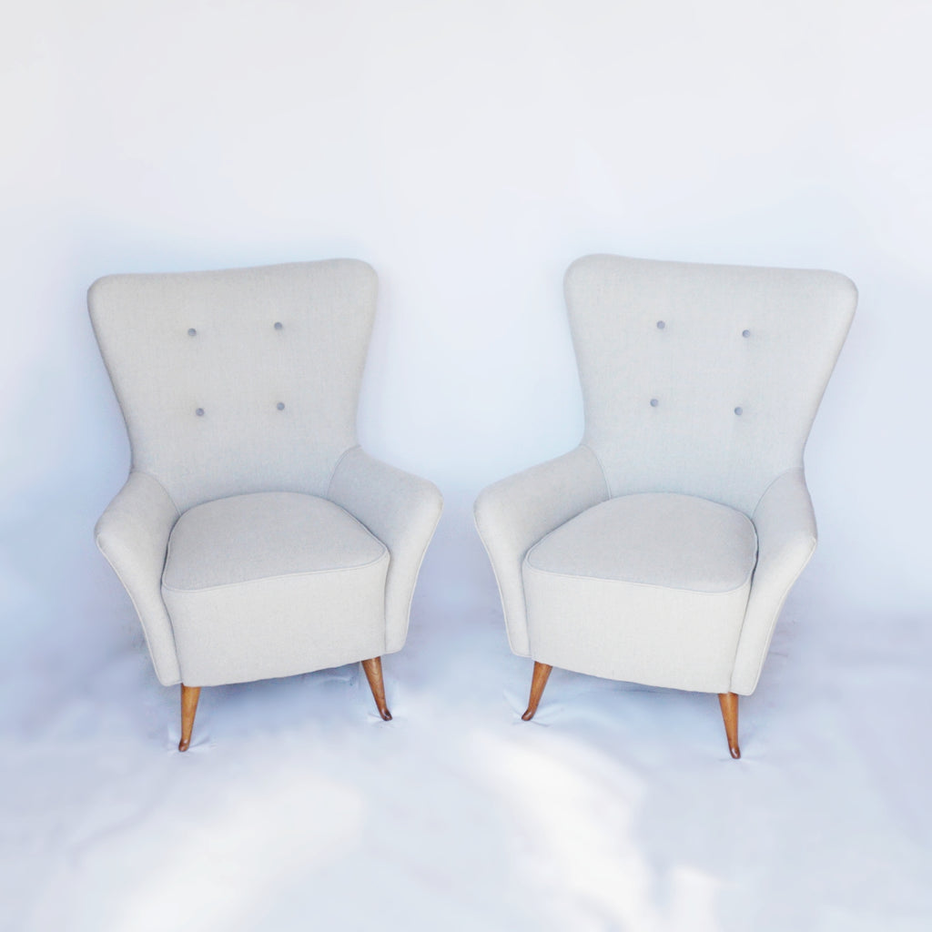 Pair of Italian Mid-Century Tub Chairs Jeroen Markies Art Deco 