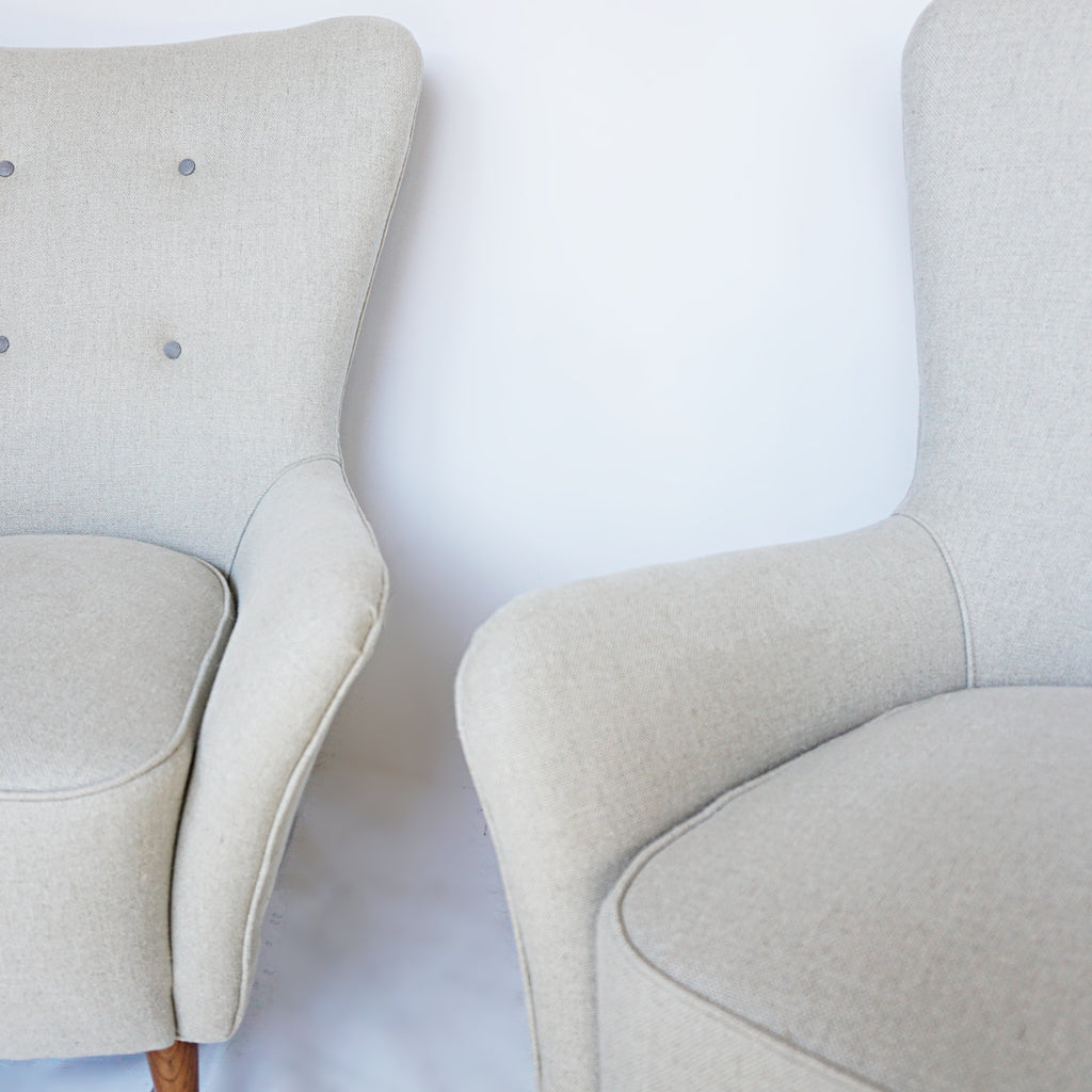 Pair of Italian Mid-Century Tub Chairs Jeroen Markies Art Deco 