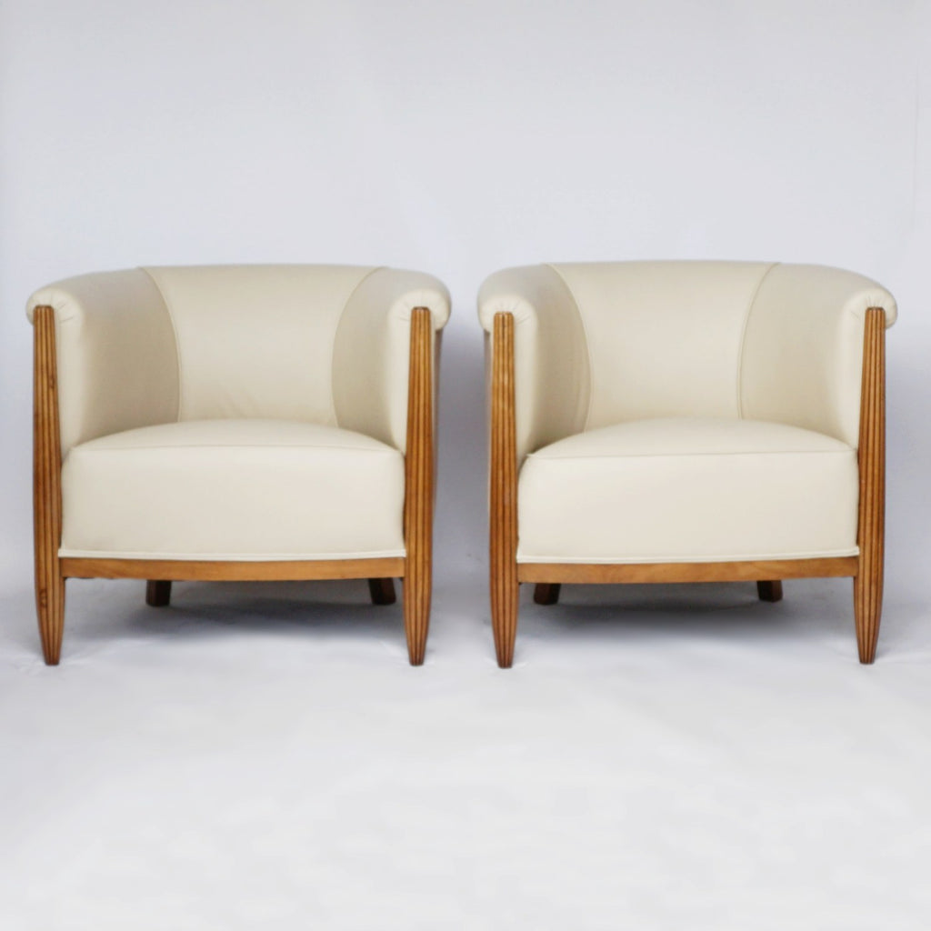 Pair of French Art Deco Tub Chairs Attributed to Paul Follot Jeroen Markies Art Deco