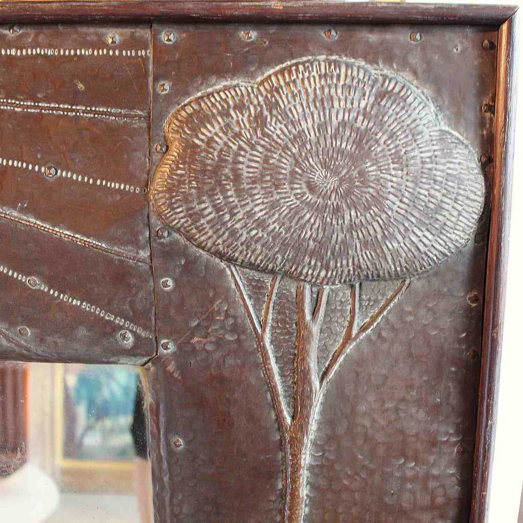 John Pearson Arts & Crafts copper framed mirror at Jeroen Markies