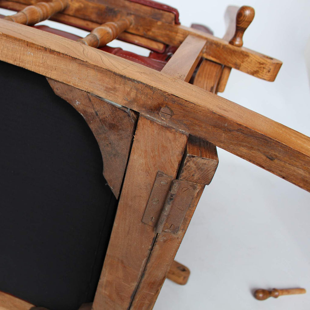 A pair of Philip Webb Arts & Crafts reclining armchairs circa 1900