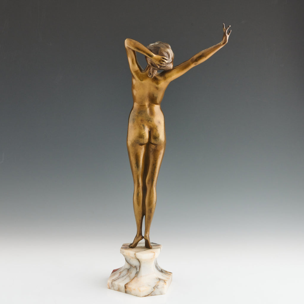 Vintage Are Deco Nude Bronze Sculpture by Paul Philippe Signed  - Jeroen Markies Art Deco