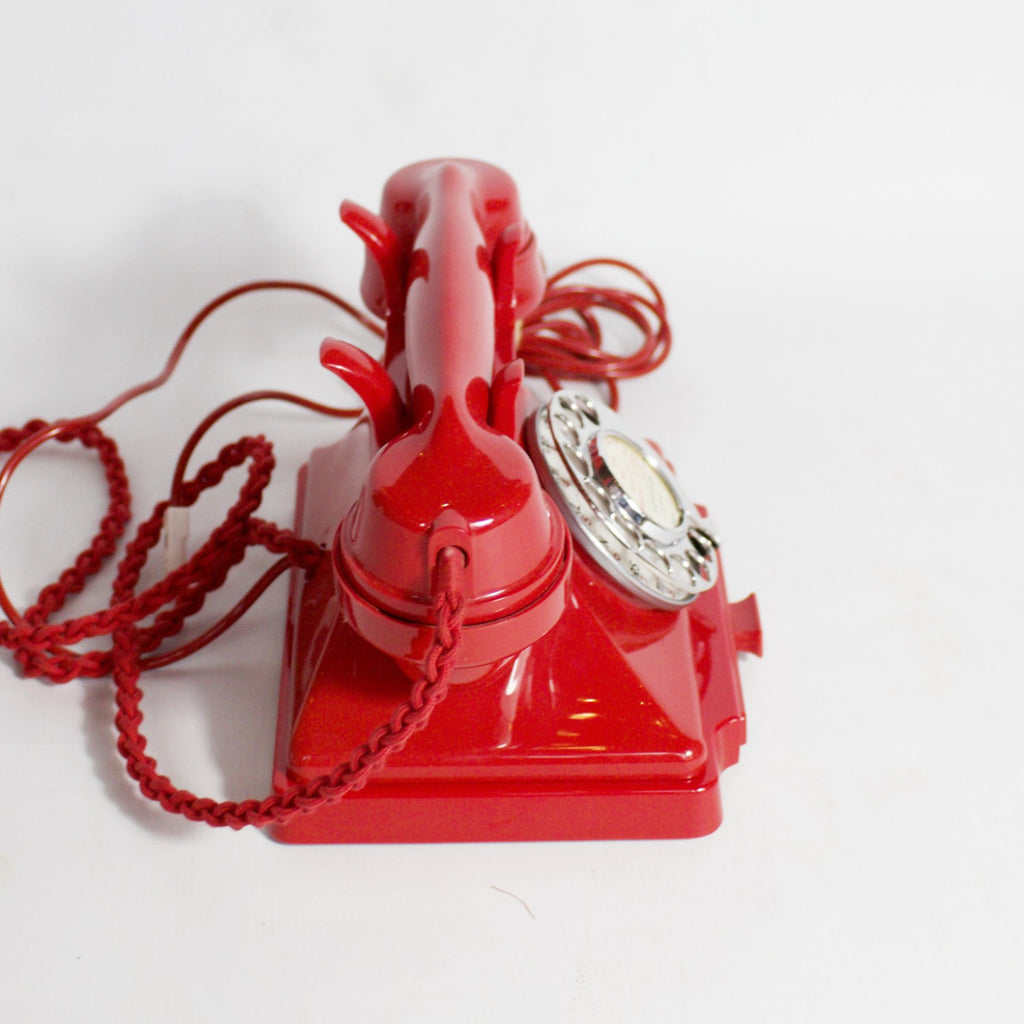 Original GPO 200 Series Red Bakelite Telephone Jeroen Markies Art Deco