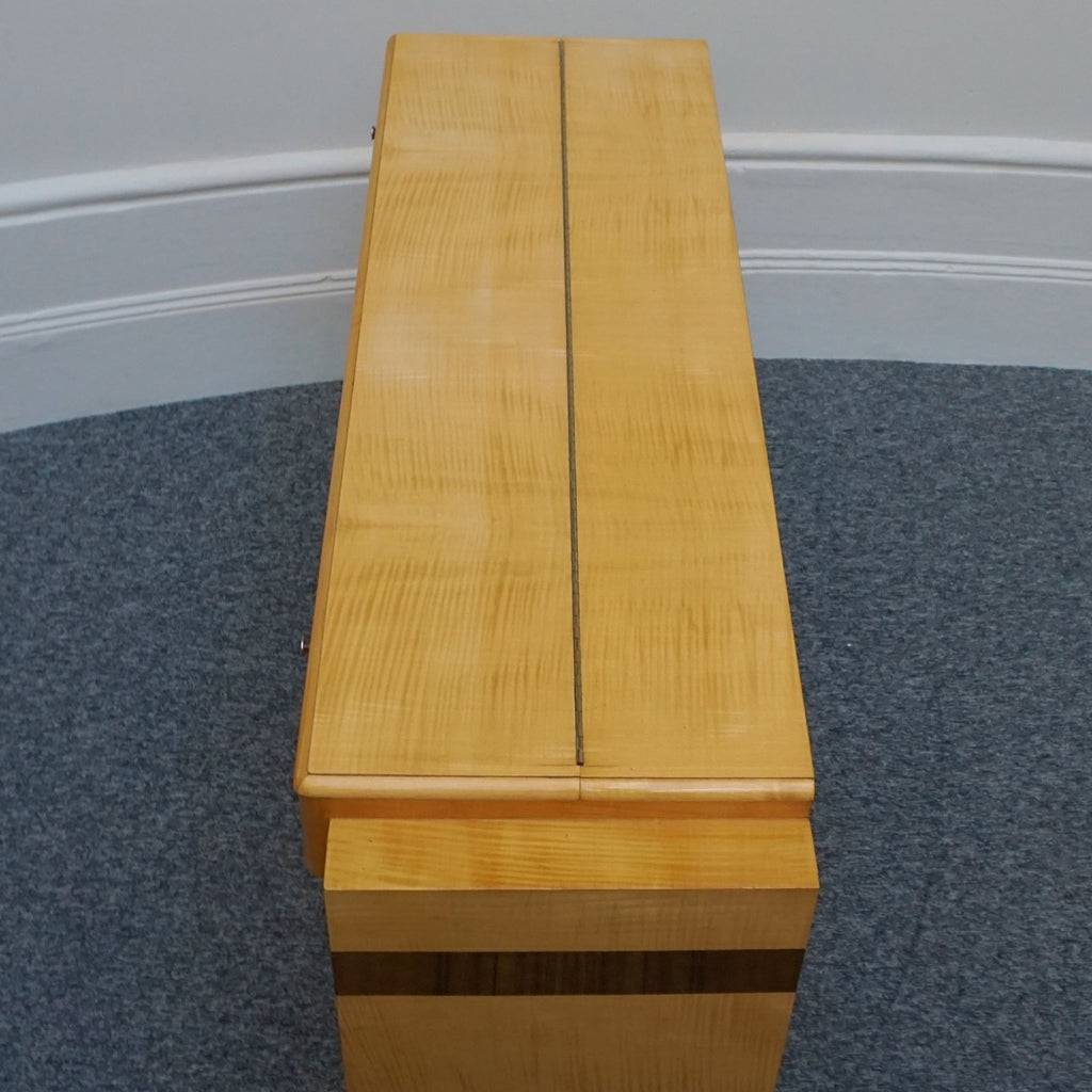 Art Deco Satin Birch Veneered-Eavestaff-Upright-Piano-Art-Deco-Original-Jeroen Markies Art Deco