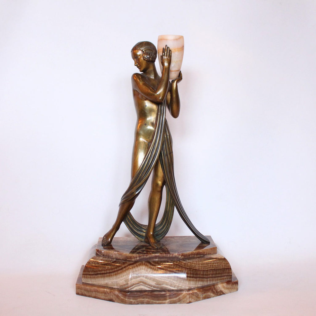 Pierre Laurel Art Deco sculpture Bronze Water Carrier at Jeroen Markies