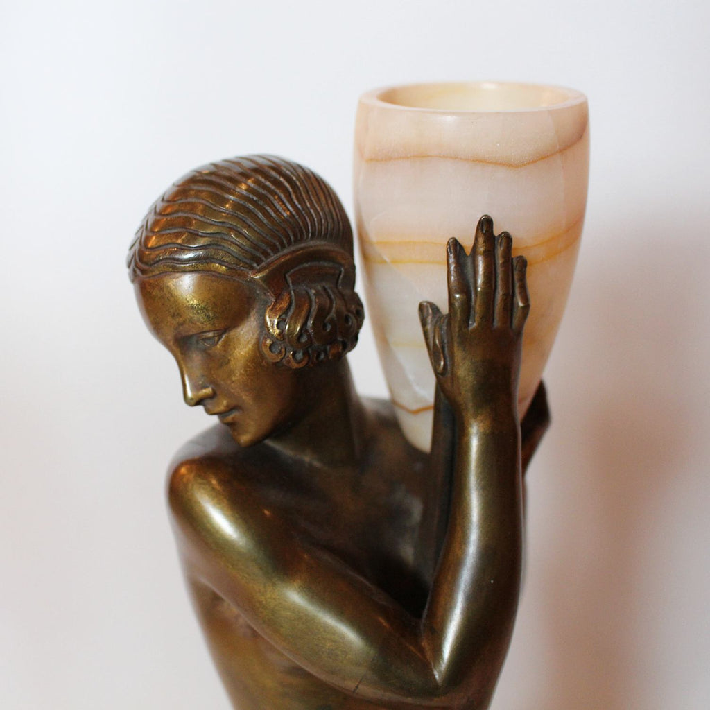 Pierre Laurel Art Deco sculpture Bronze Water Carrier at Jeroen Markies