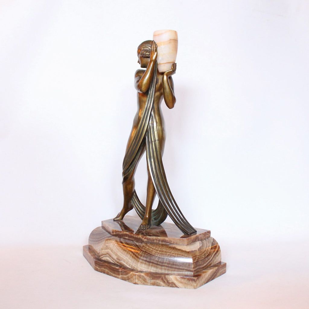 Pierre Laurel Art Deco sculpture Bronze Water Carrier at Jeroen Markies