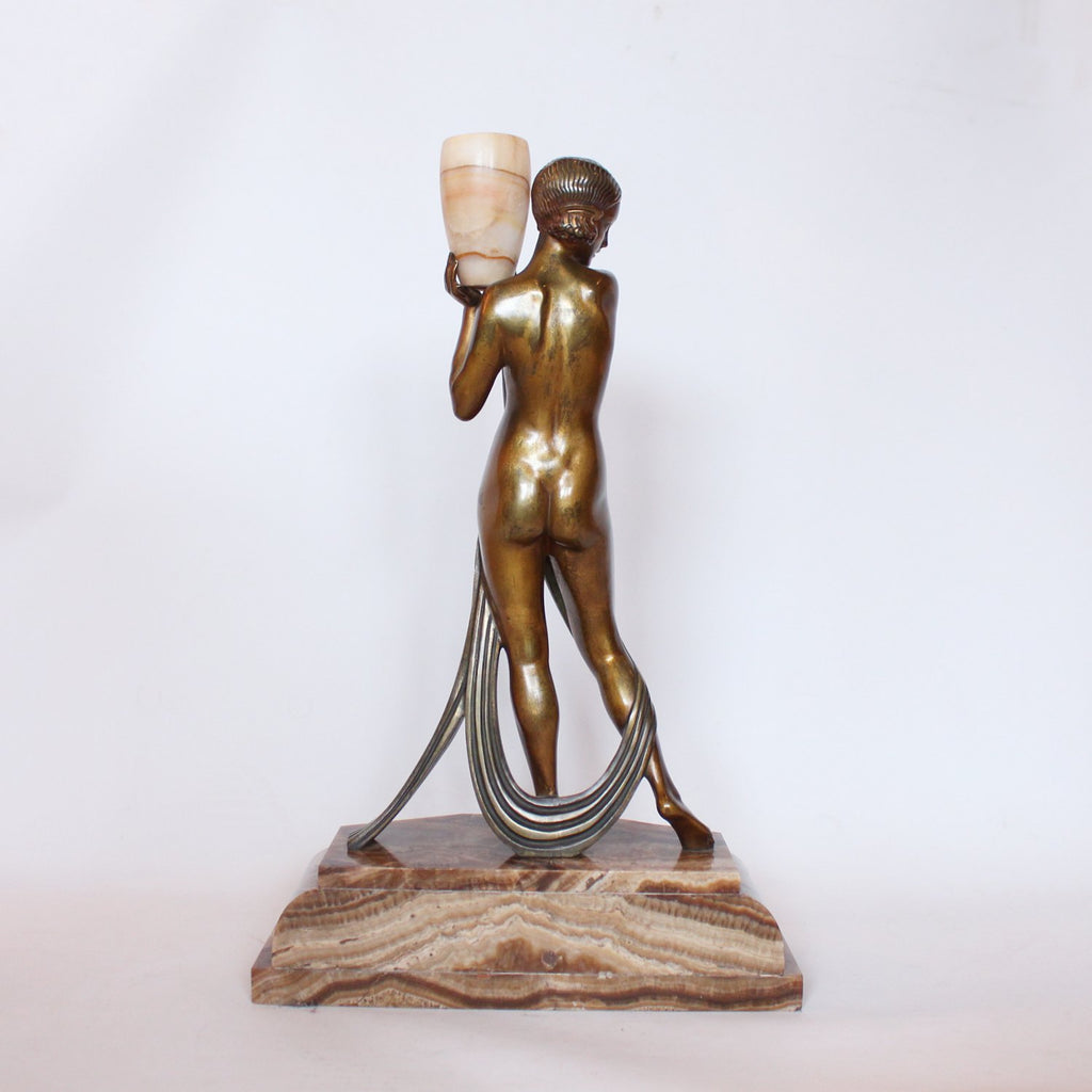Pierre Laurel Art Deco sculpture Bronze Water Carrier at Jeroen Markies