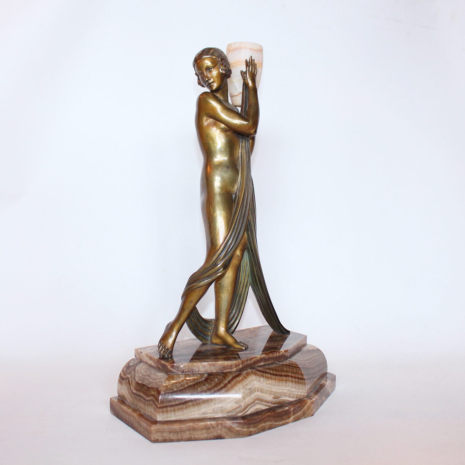 Pierre Laurel Art Deco sculpture Bronze Water Carrier at Jeroen Markies