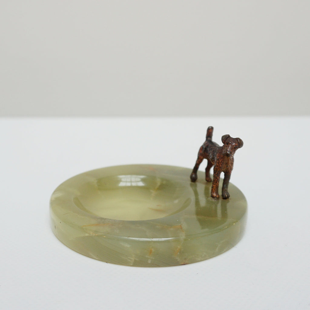 Art Deco Scottie Dog Vide Poche Onyx and Bronse Vintage Art Deco Pin Dish - Jeroen Markies Art Deco