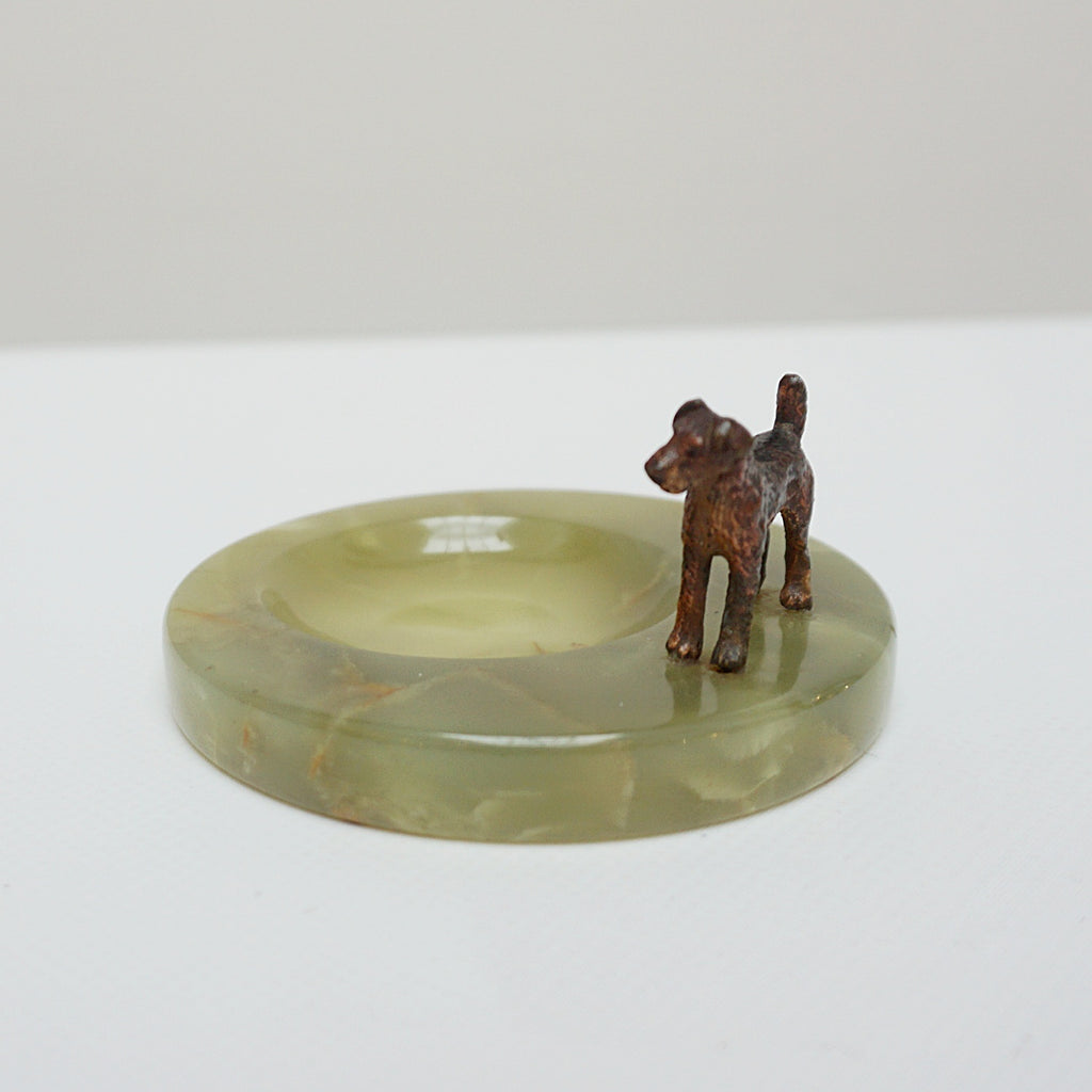 Art Deco Scottie Dog Vide Poche Onyx and Bronse Vintage Art Deco Pin Dish - Jeroen Markies Art Deco