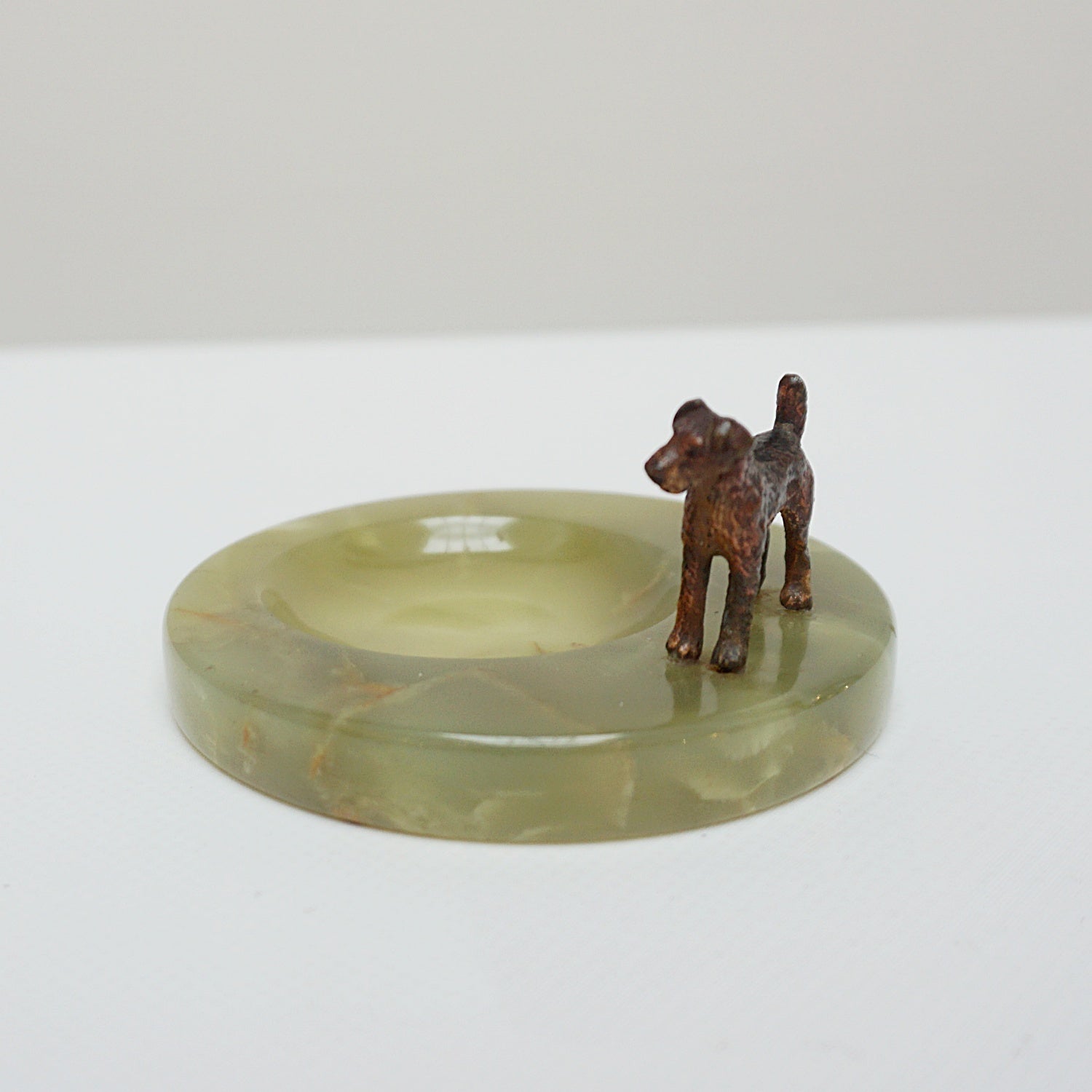 Art Deco Scottie Dog Vide Poche Onyx and Bronse Vintage Art Deco Pin Dish - Jeroen Markies Art Deco