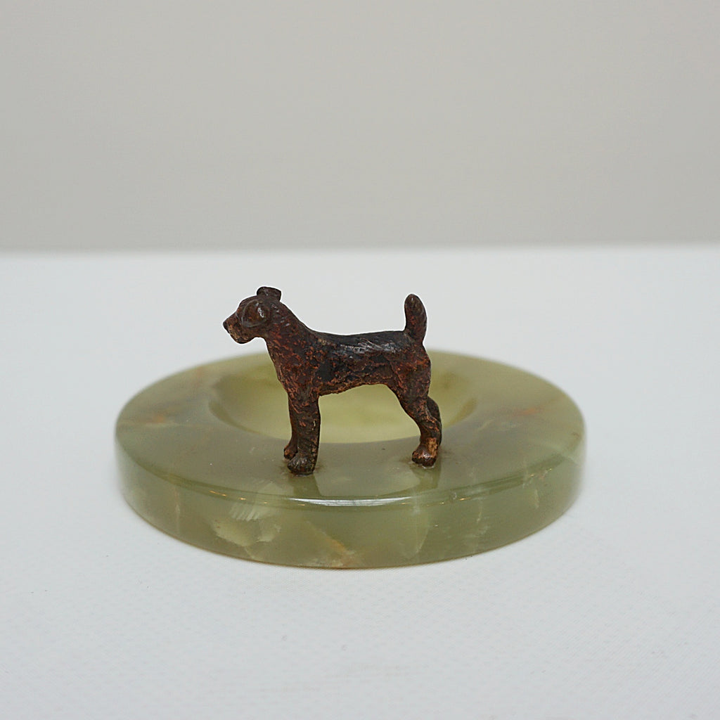 Art Deco Scottie Dog Vide Poche Onyx and Bronse Vintage Art Deco Pin Dish - Jeroen Markies Art Deco