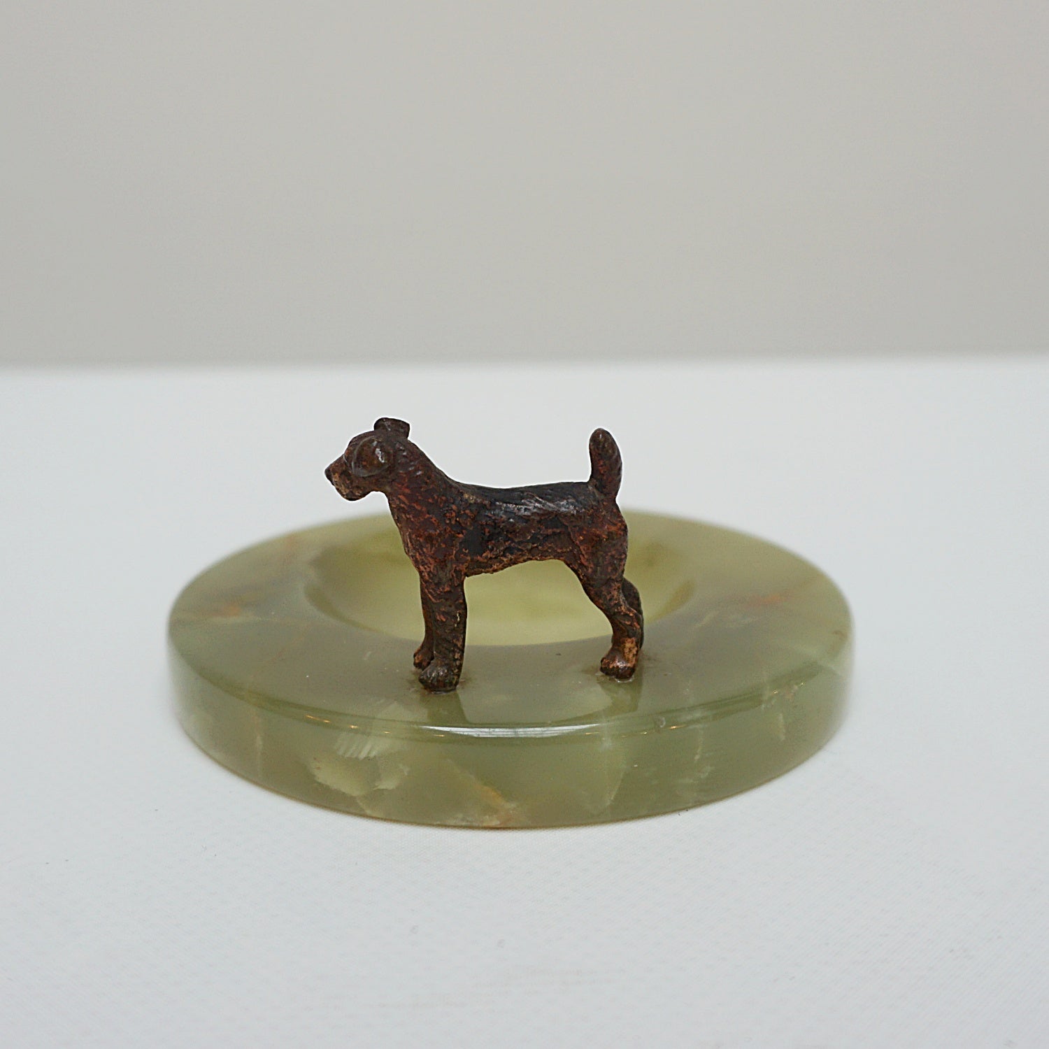 Art Deco Scottie Dog Vide Poche Onyx and Bronse Vintage Art Deco Pin Dish - Jeroen Markies Art Deco
