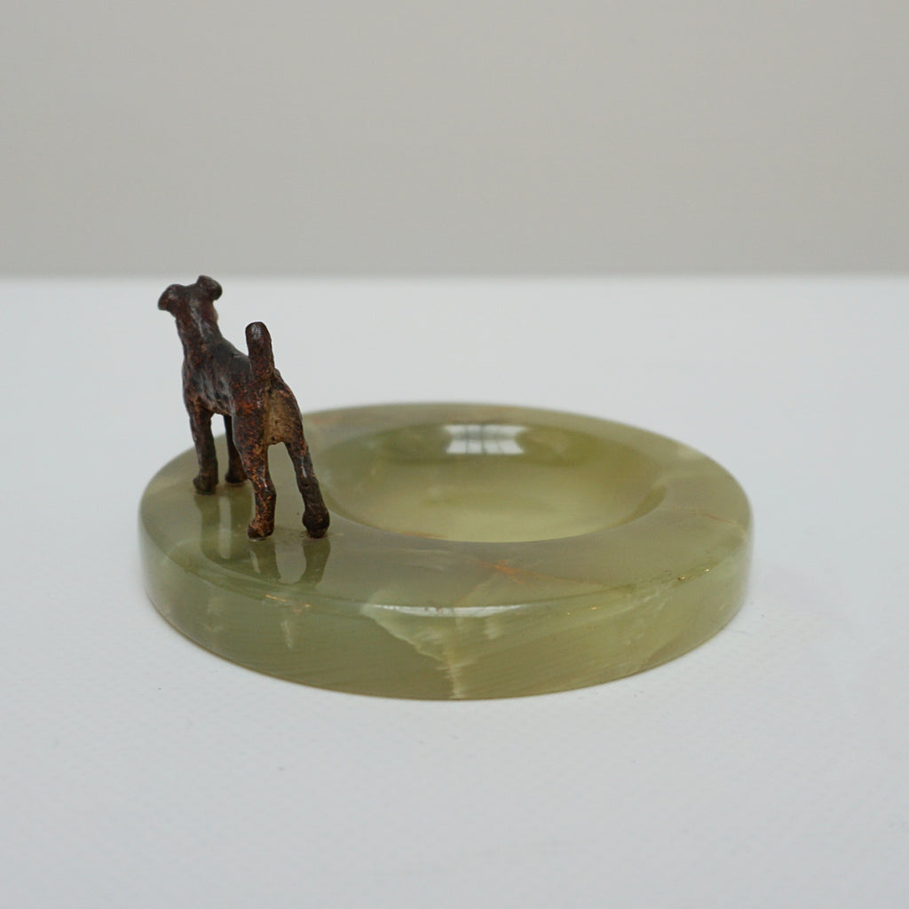 Art Deco Scottie Dog Vide Poche Onyx and Bronse Vintage Art Deco Pin Dish - Jeroen Markies Art Deco