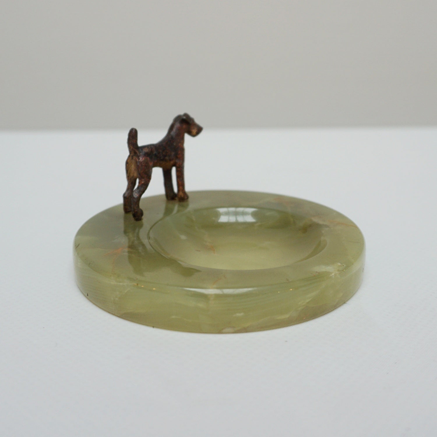Art Deco Scottie Dog Vide Poche Onyx and Bronse Vintage Art Deco Pin Dish - Jeroen Markies Art Deco