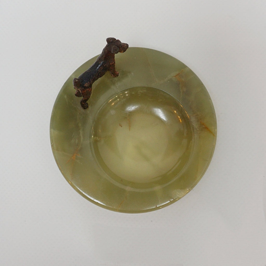 Art Deco Scottie Dog Vide Poche Onyx and Bronse Vintage Art Deco Pin Dish - Jeroen Markies Art Deco