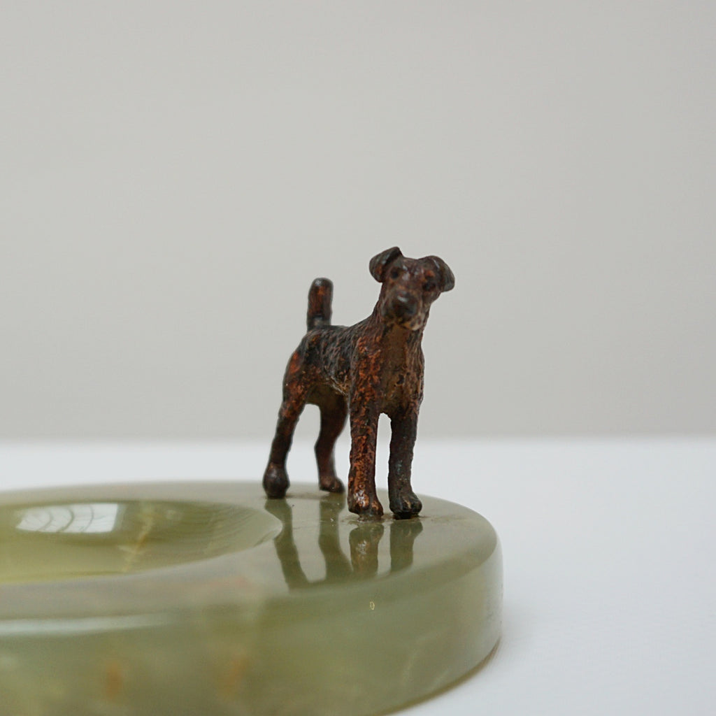 Art Deco Scottie Dog Vide Poche Onyx and Bronse Vintage Art Deco Pin Dish - Jeroen Markies Art Deco
