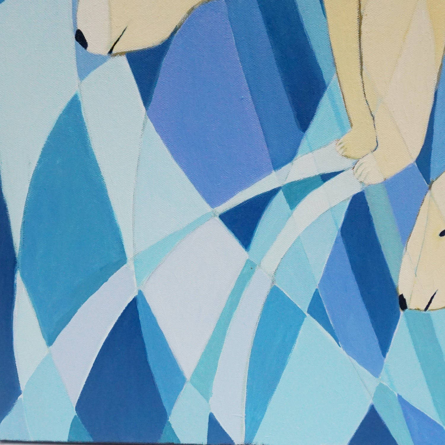 Contemporary Oil on Canvas Painting of Polar Bears - Jeroen Markies Art Deco