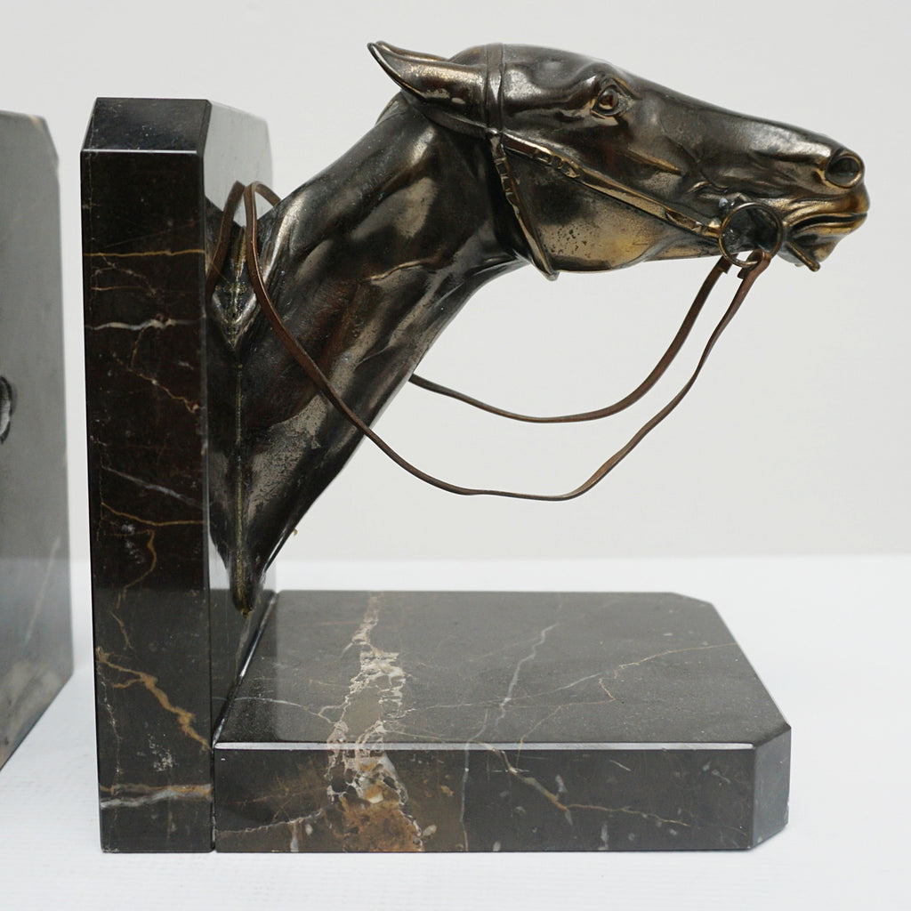 Pair of Art Deco Racehorse Bookends -Jeroen Markies Art Deco 