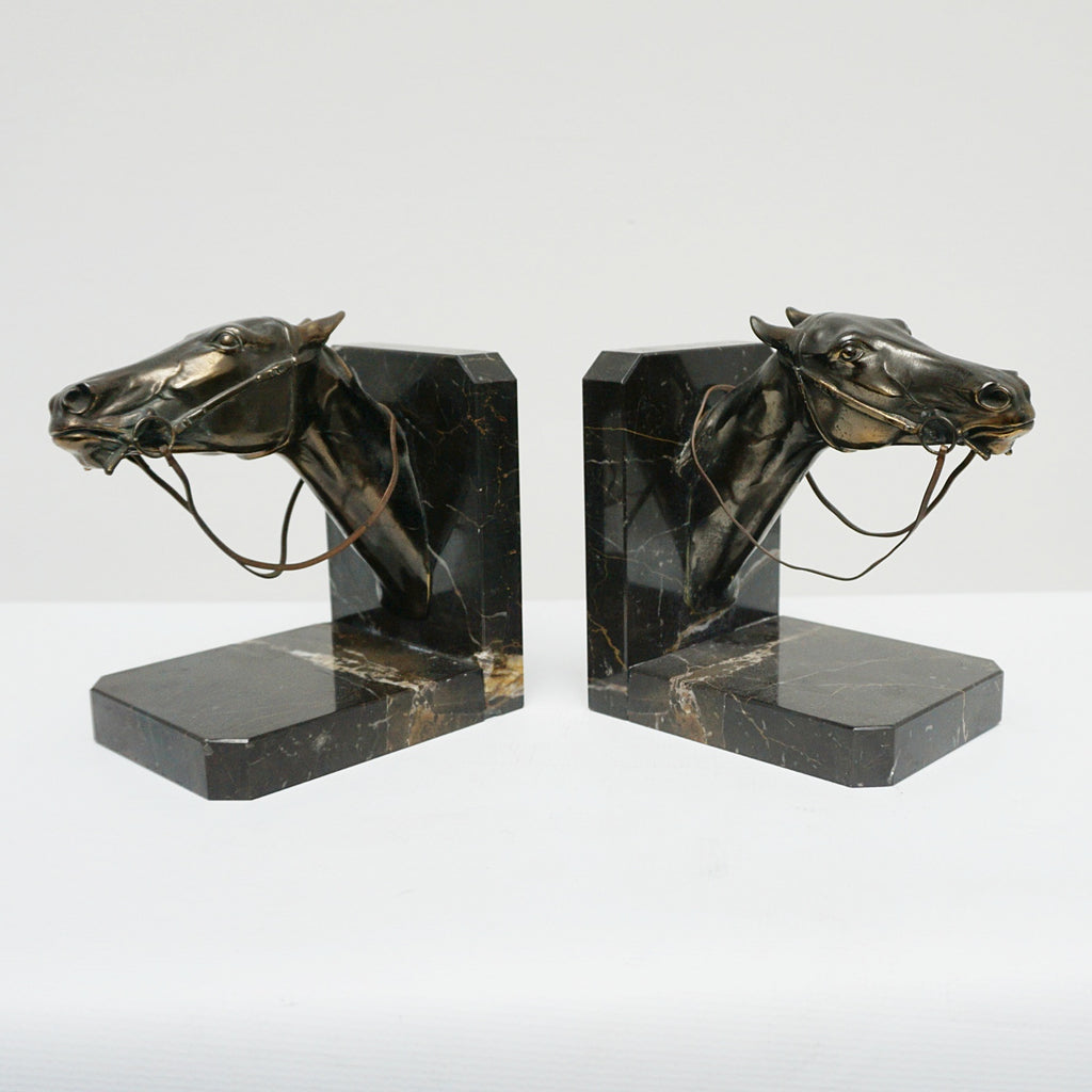 Pair of Art Deco Racehorse Bookends -Jeroen Markies Art Deco 
