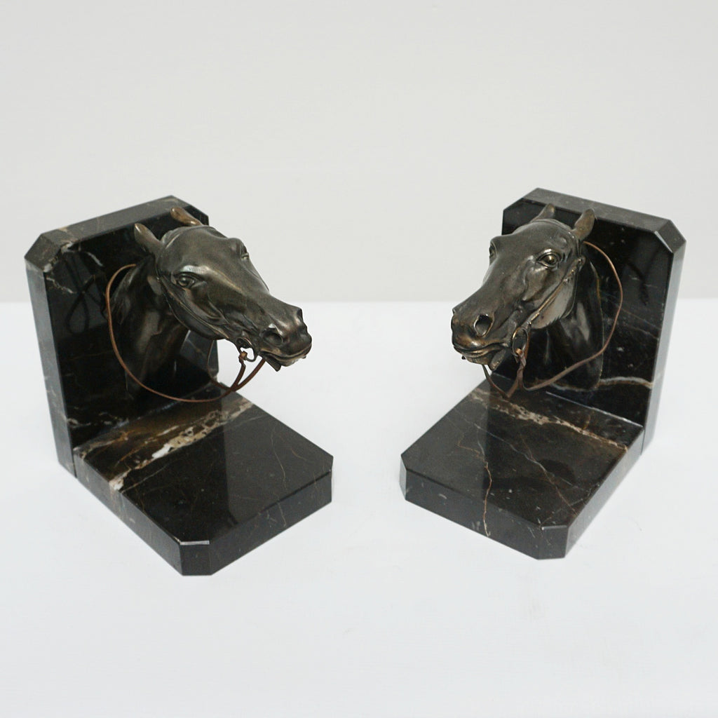 Pair of Art Deco Racehorse Bookends -Jeroen Markies Art Deco 