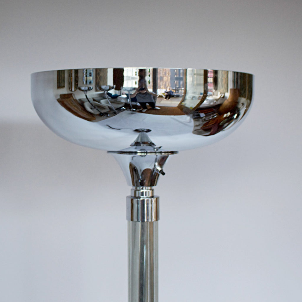 Art Deco Chromed Metal Uplighter Floor Lamp Jeroen Markies Art Deco