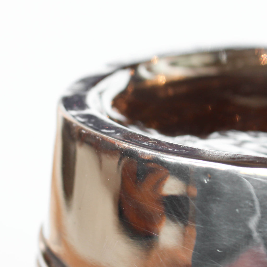 Silver plated champagne bowl of recent manufacture with raised detail to side. Stamped to base at Jeroen Markies.