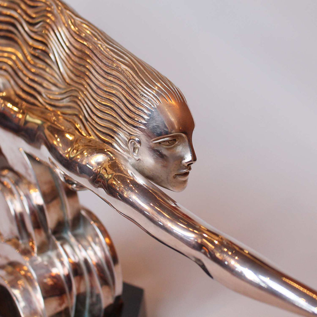 Maurice Guiraud-Riviere The Comet La Cométe Art Deco bronze sculpture