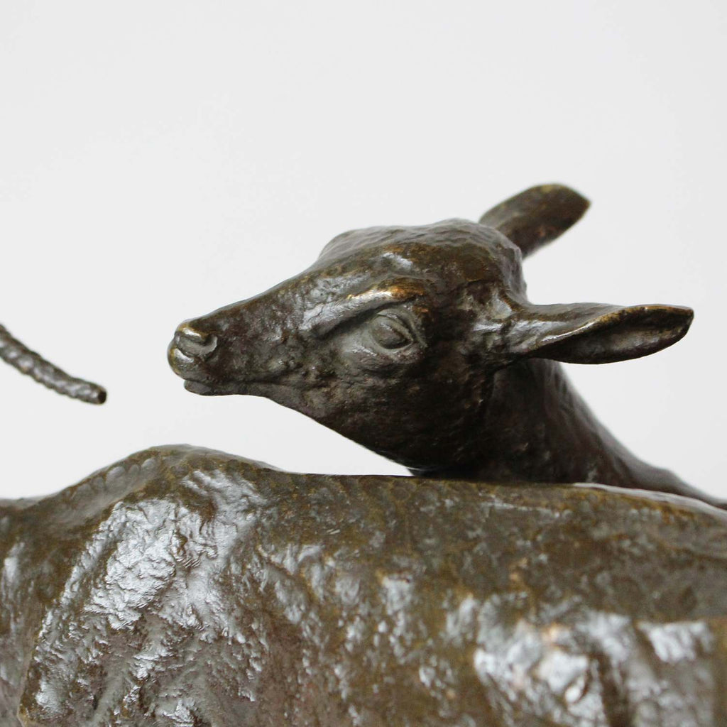 Rochard Art Deco bronze antelope