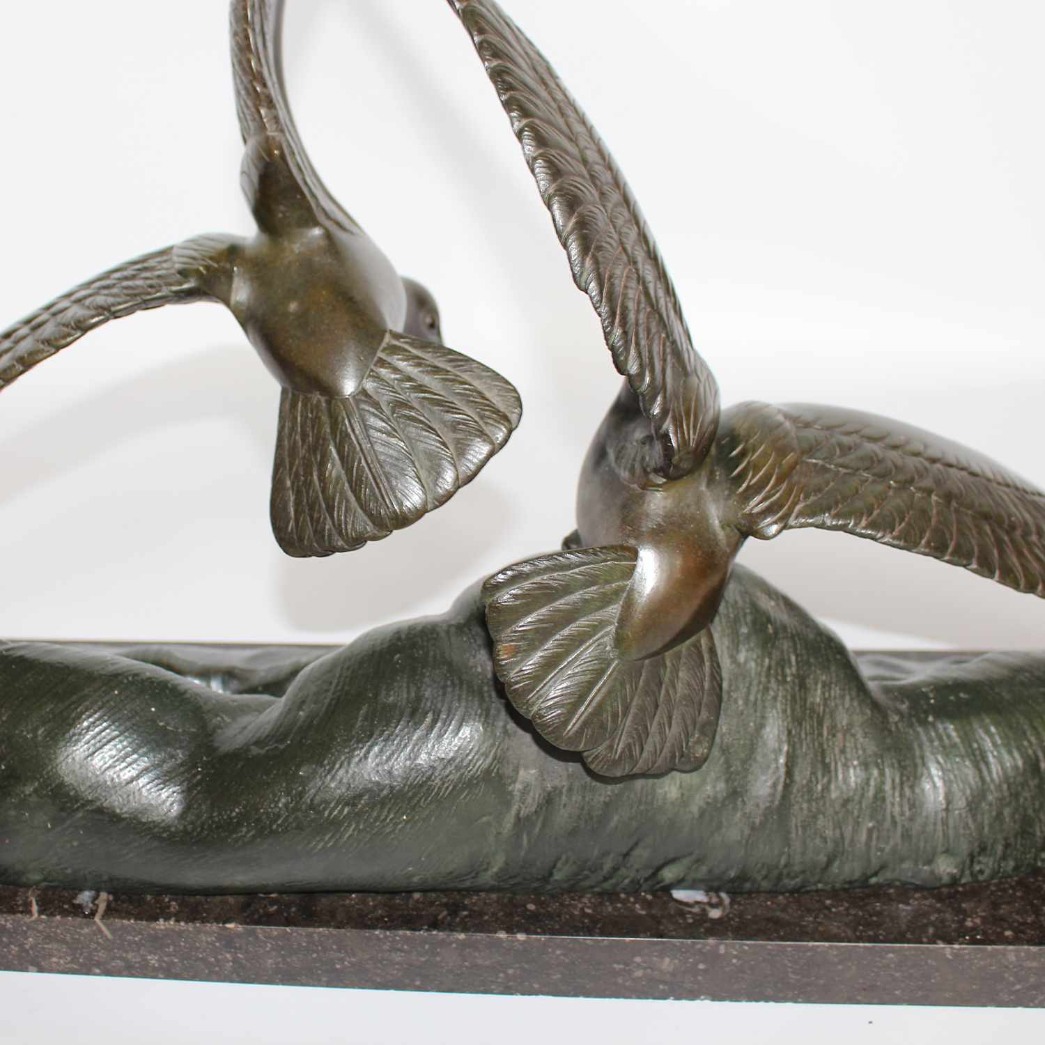 Rochard Art Deco seagulls sculpture