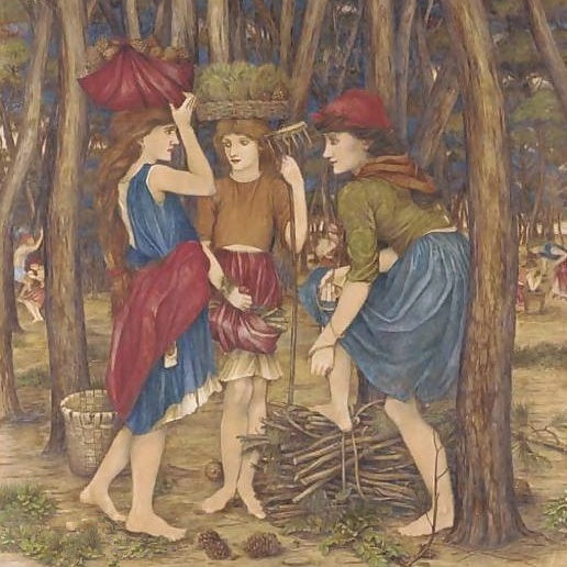 John Roddam Spencer Stanhope The Pine Woods at Viareggio