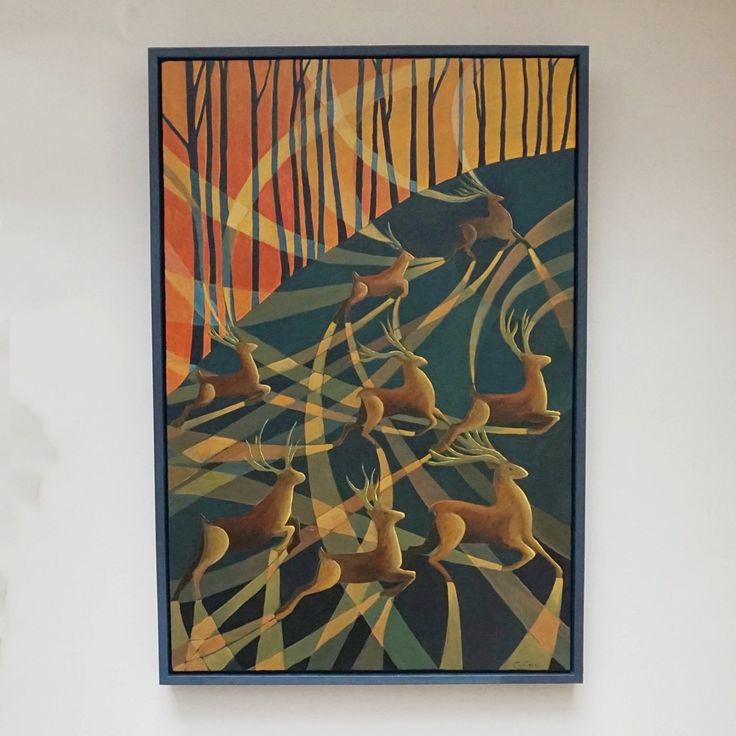 'Forest Deer' Contemporary Art Deco Style Art by Vera Jefferson - Jeroen Markies Art Deco