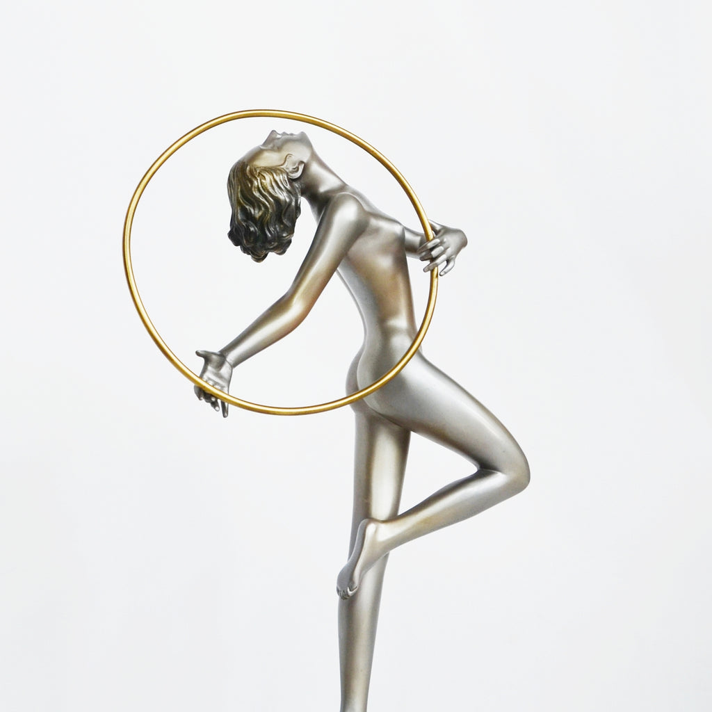 Hoop Dancer - Josef Lorenzl - Art deco bronze sculpture - Jeroen Markies Art Deco