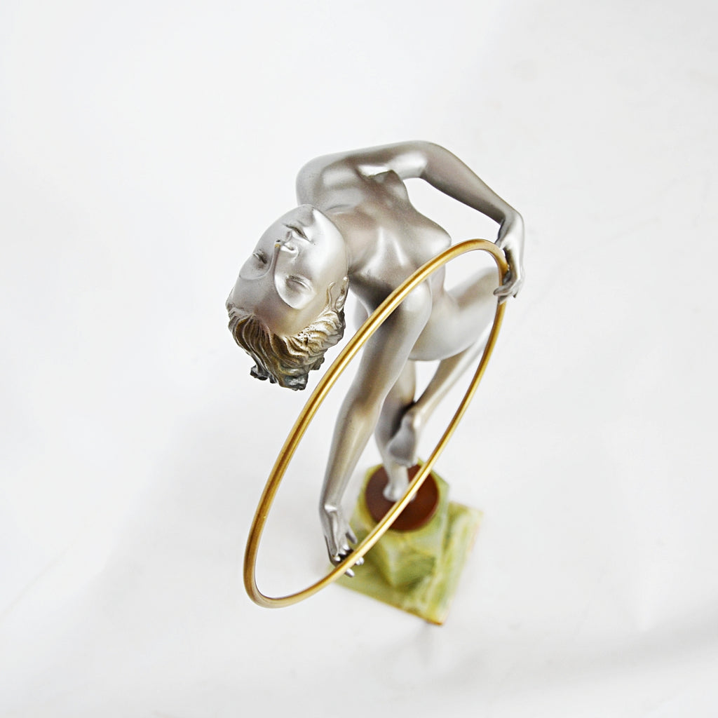 Hoop Dancer - Josef Lorenzl - Art deco bronze sculpture - Jeroen Markies Art Deco