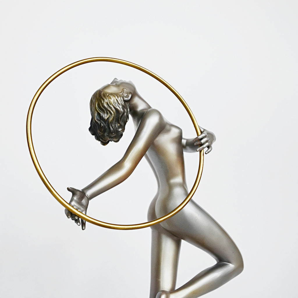 Hoop Dancer - Josef Lorenzl - Art deco bronze sculpture - Jeroen Markies Art Deco