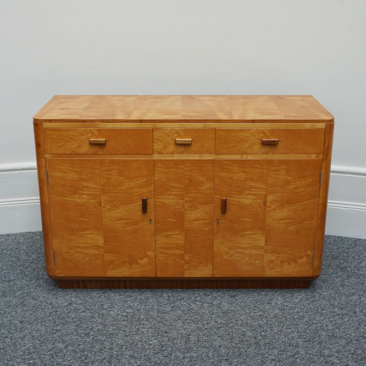 An Original Art Deco Satinbirch sideboard Circa 1935 - Jeroen Markies Art Deco