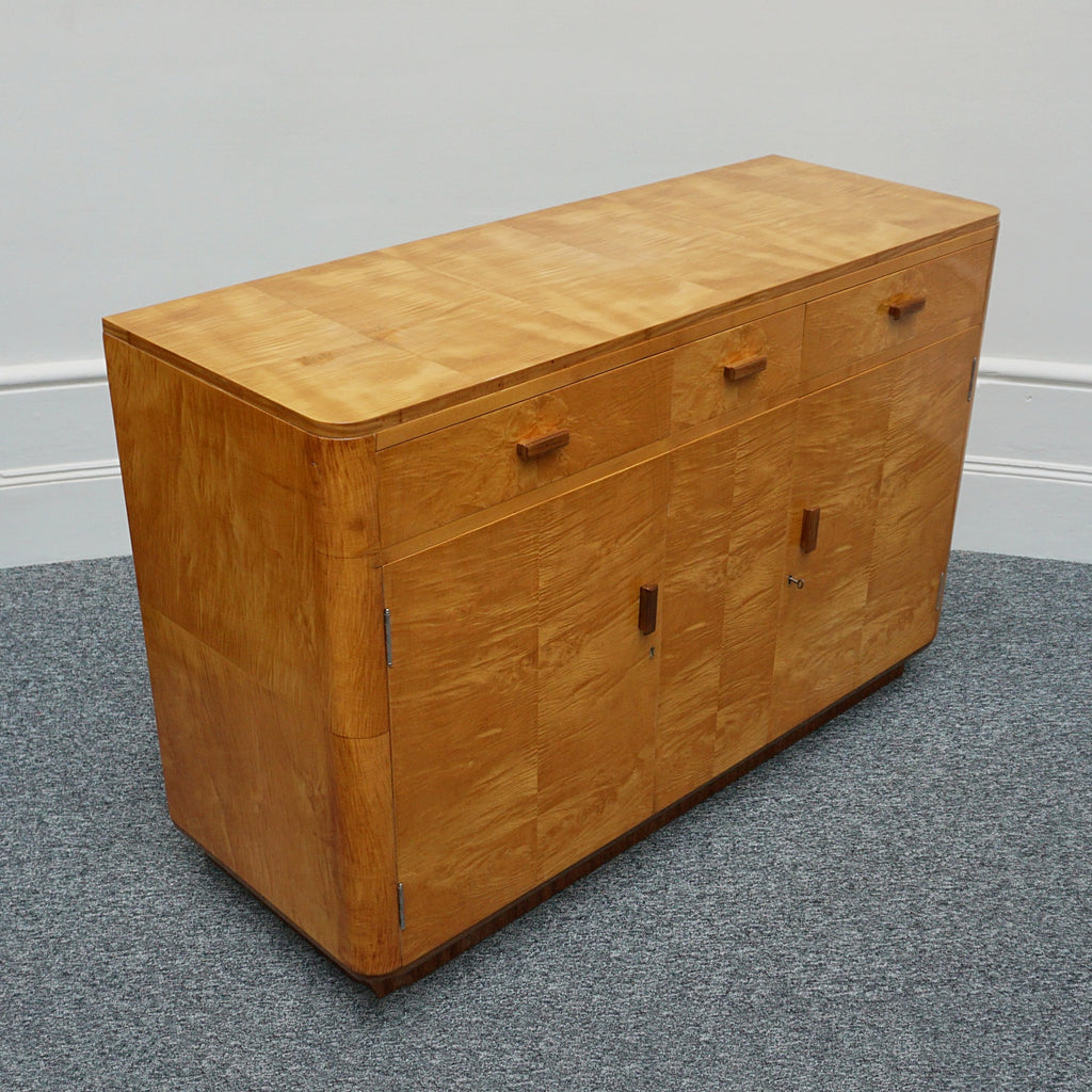 An Original Art Deco Satinbirch sideboard Circa 1935 - Jeroen Markies Art Deco
