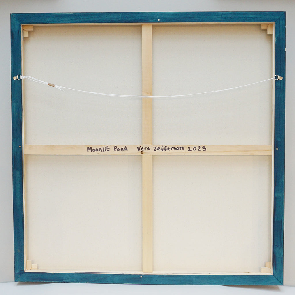 'Moonlit Pond' An Art Deco style contemporary painting by Vera Jefferson - Jeroen Markies Art Deco