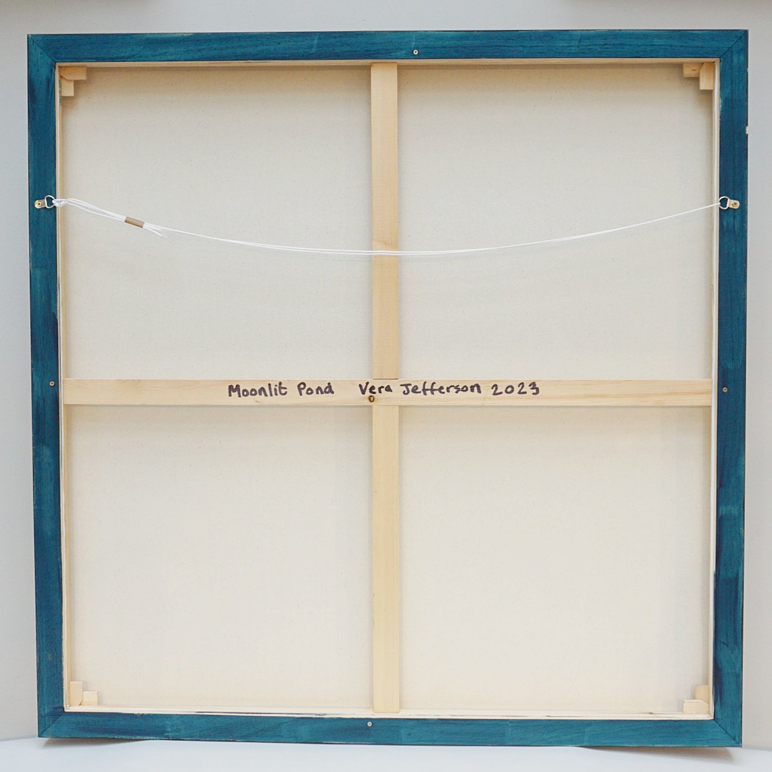 'Moonlit Pond' An Art Deco style contemporary painting by Vera Jefferson - Jeroen Markies Art Deco