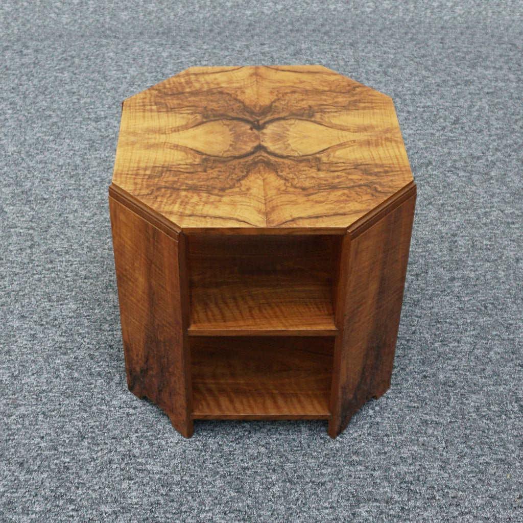 Vintage Original Art Deco Burr Walnut Library Table - Jeroen Markies Art Deco