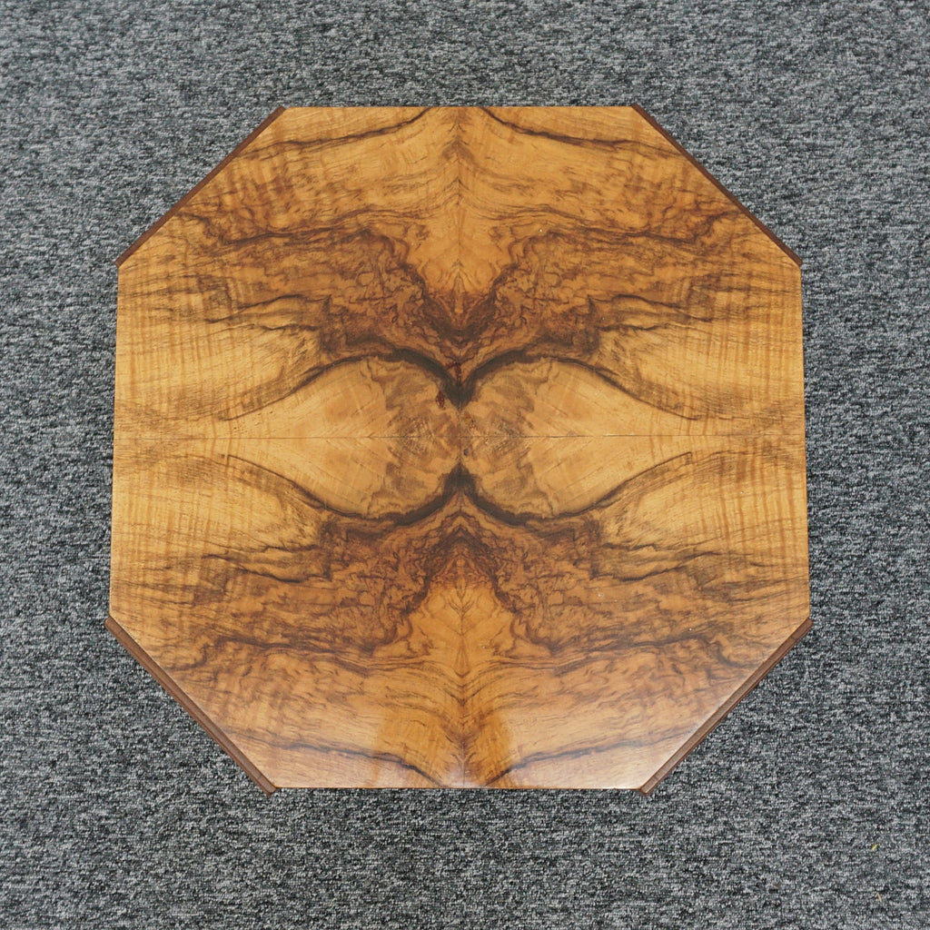 Vintage Original Art Deco Burr Walnut Library Table - Jeroen Markies Art Deco