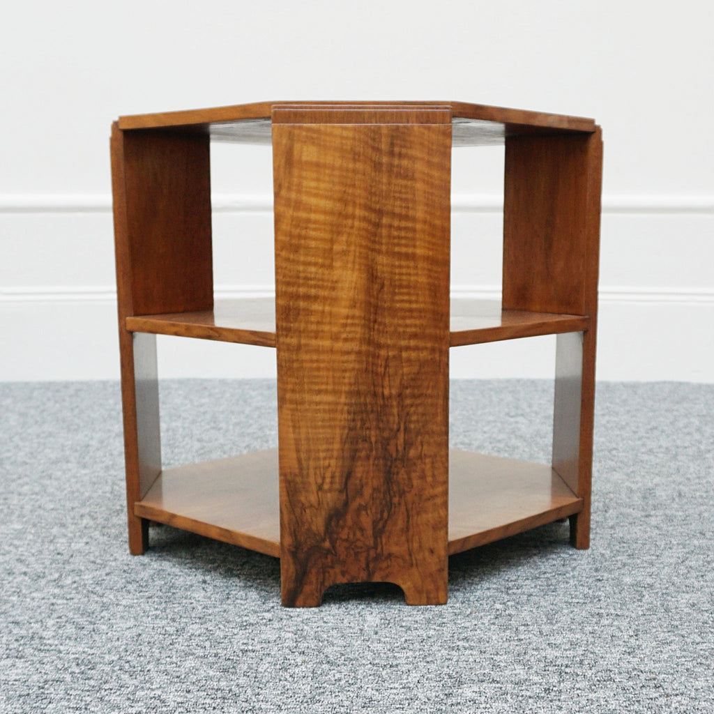 Vintage Original Art Deco Burr Walnut Library Table - Jeroen Markies Art Deco