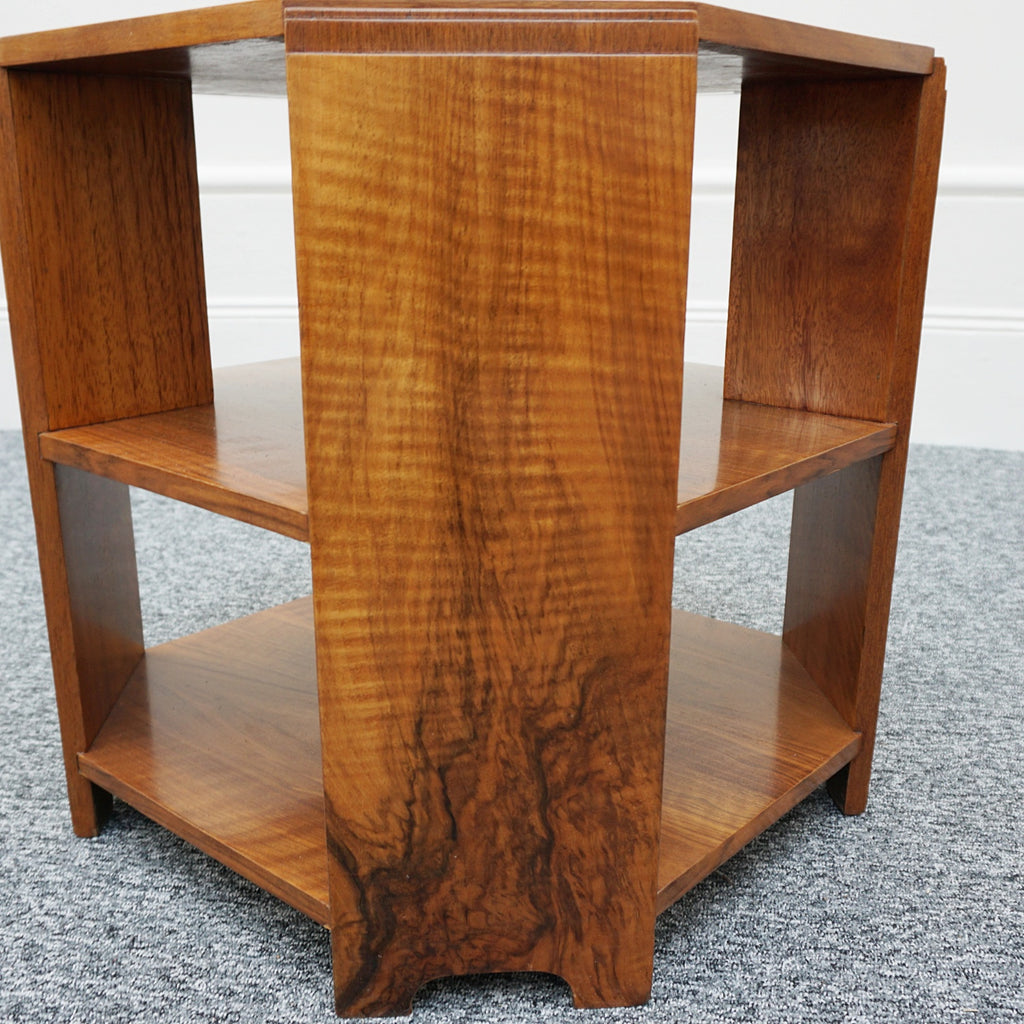 Vintage Original Art Deco Burr Walnut Library Table - Jeroen Markies Art Deco