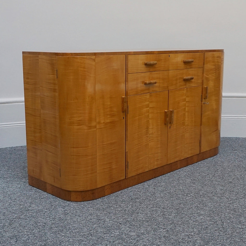 Vintage Art Deco Satinbirch and walnut sideboard - Jeroen Markies Art Deco