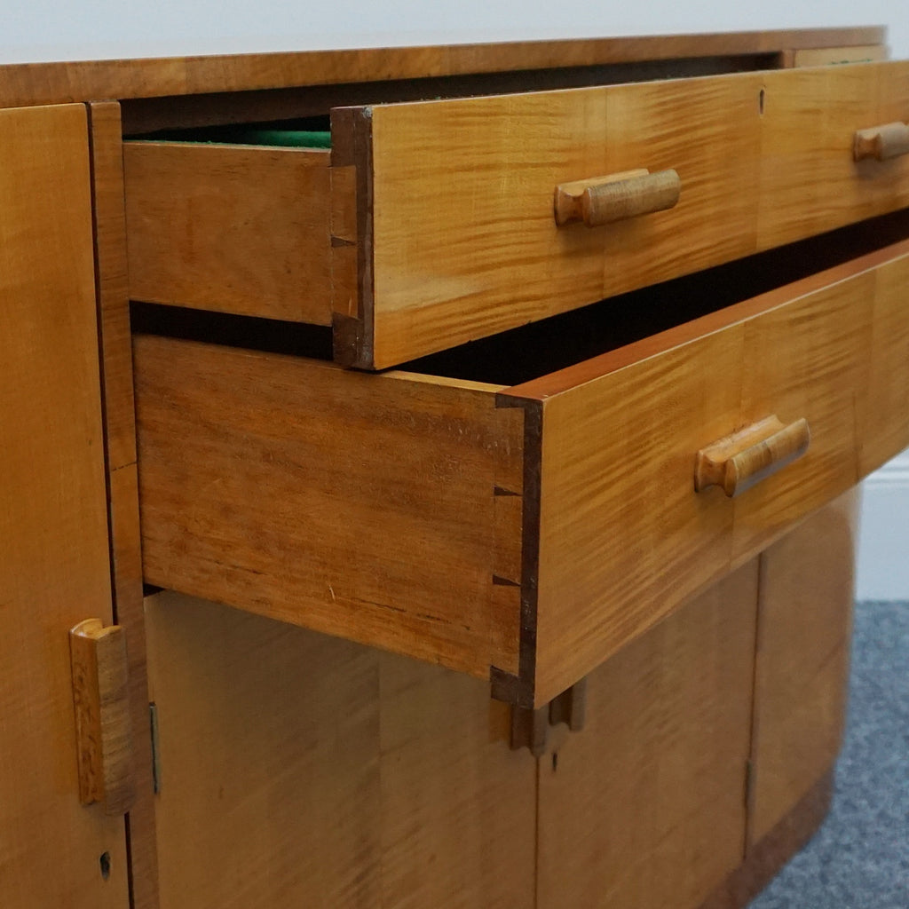 Vintage Art Deco Satinbirch and walnut sideboard - Jeroen Markies Art Deco
